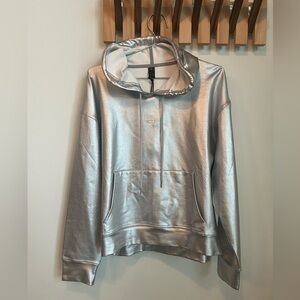 NWT- Noli metallic silver hoodie SIZES: MEDIUM